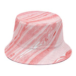 Pink Liquid Marble Print Bucket Hat