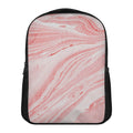 Pink Liquid Marble Print Casual Backpack