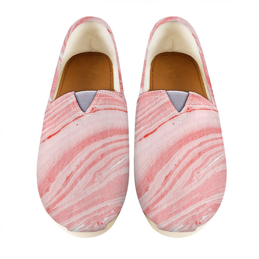 Pink Liquid Marble Print Casual Shoes