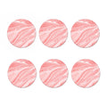 Pink Liquid Marble Print Coaster Set