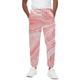 Pink Liquid Marble Print Cotton Sweatpants
