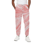 Pink Liquid Marble Print Cotton Pants