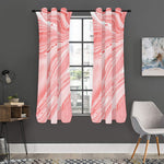 Pink Liquid Marble Print Curtain