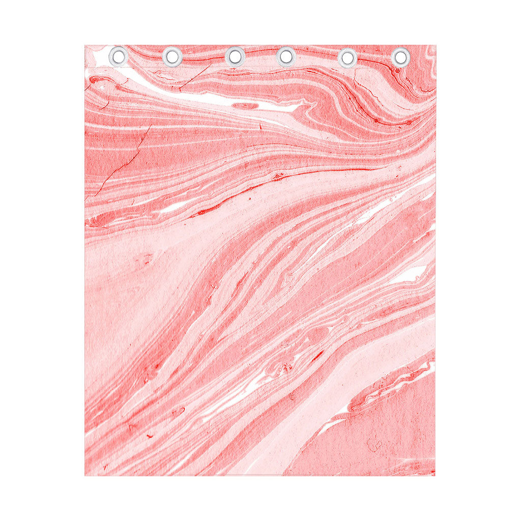 Pink Liquid Marble Print Curtain