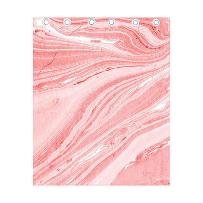 Pink Liquid Marble Print Curtain