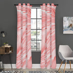Pink Liquid Marble Print Curtain