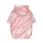 Pink Liquid Marble Print Dog Zip Up Hoodie