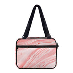 Pink Liquid Marble Print Double Strap Bible Bag