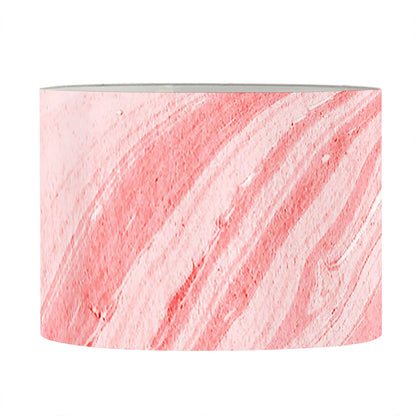 Pink Liquid Marble Print Drum Lamp Shade