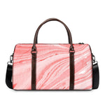 Pink Liquid Marble Print Duffle Bag