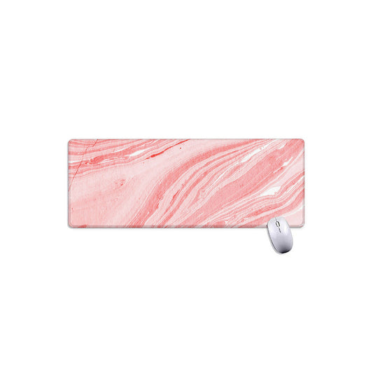Pink Liquid Marble Print Extended Mouse Pad
