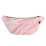 Pink Liquid Marble Print Fanny Pack