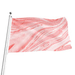 Pink Liquid Marble Print Flag