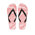 Pink Liquid Marble Print Flip Flops
