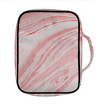 Pink Liquid Marble Print Front Pocket Bible Bag