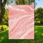 Pink Liquid Marble Print Garden Flag