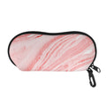 Pink Liquid Marble Print Glasses Case