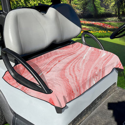 Pink Liquid Marble Print Golf Cart Seat Cover