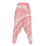 Pink Liquid Marble Print Hammer Pants