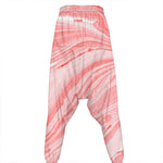 Pink Liquid Marble Print Hammer Pants