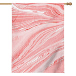 Pink Liquid Marble Print House Flag