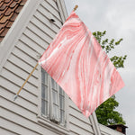 Pink Liquid Marble Print House Flag