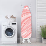Pink Liquid Marble Print Ironing Board Cover