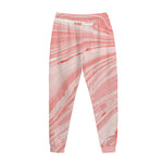 Pink Liquid Marble Print Jogger Pants