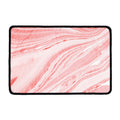 Pink Liquid Marble Print Kitchen Mat