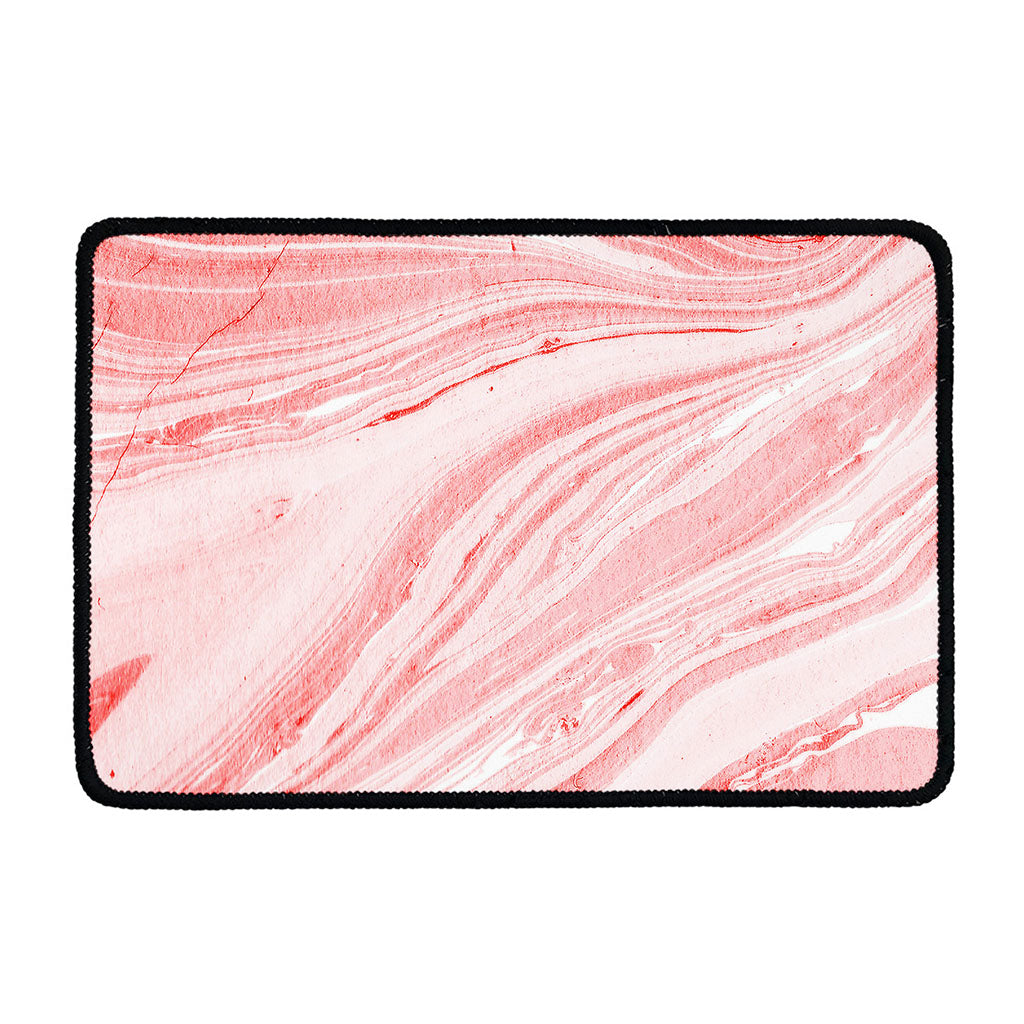 Pink Liquid Marble Print Kitchen Mat