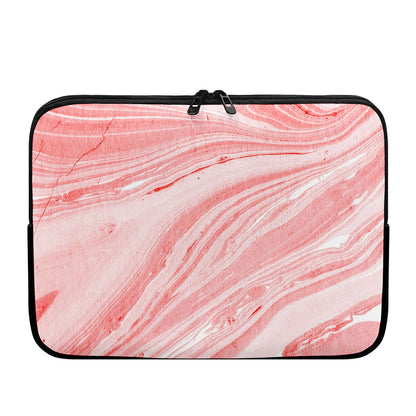 Pink Liquid Marble Print Laptop Sleeve