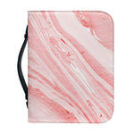Pink Liquid Marble Print Leather Bible Cover