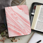 Pink Liquid Marble Print Leather Bible Cover