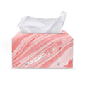 Pink Liquid Marble Print Leather Tissue Box Cover