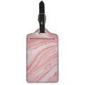 Pink Liquid Marble Print Luggage Tag