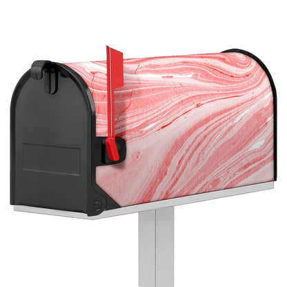 Pink Liquid Marble Print Mailbox Cover
