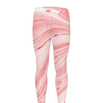 Pink Liquid Marble Print Men's leggings