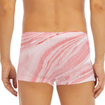 Pink Liquid Marble Print Men's Short Boxer Briefs