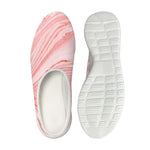 Pink Liquid Marble Print Mesh Casual Shoes