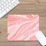 Pink Liquid Marble Print Mouse Pad
