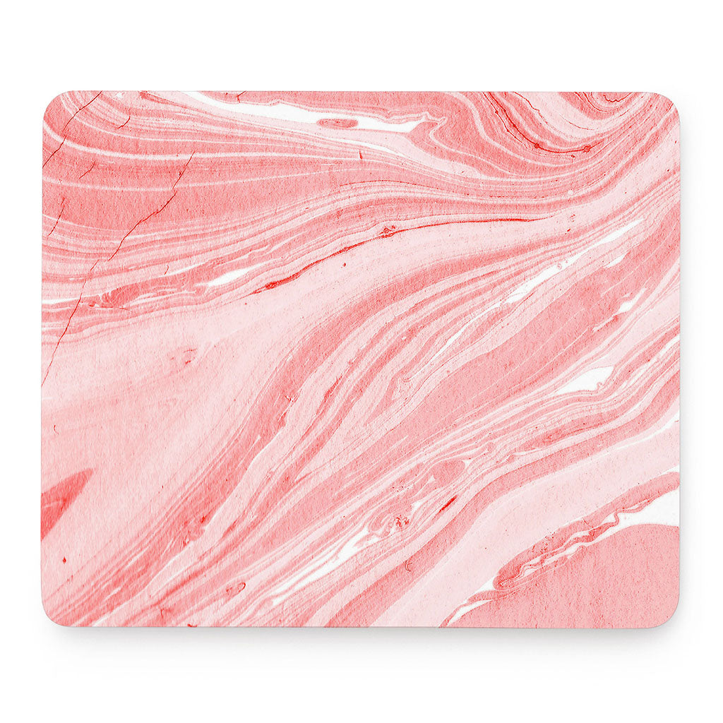 Pink Liquid Marble Print Mouse Pad