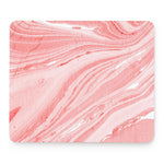 Pink Liquid Marble Print Mouse Pad