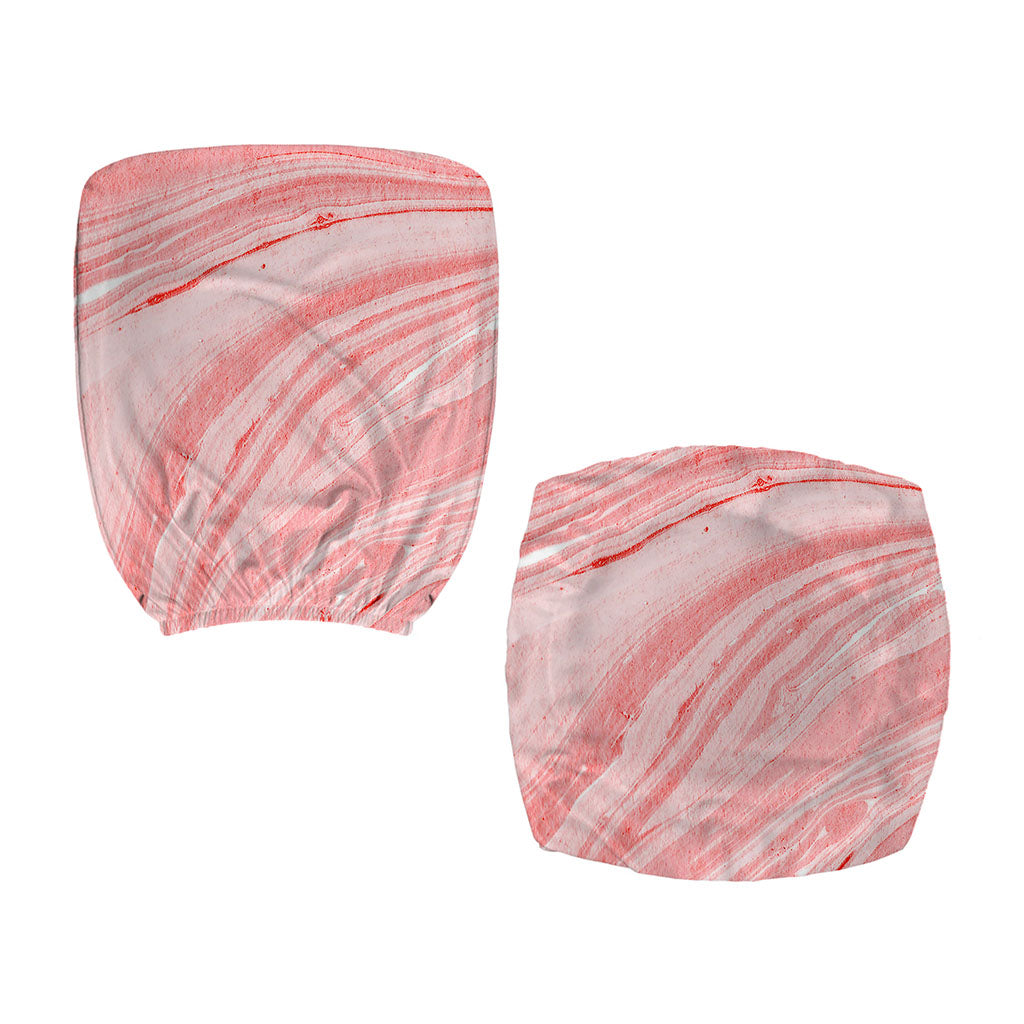 Pink Liquid Marble Print Office Chair Cover