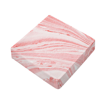 Pink Liquid Marble Print Outdoor Seat Cushion Cover