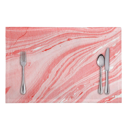 Pink Liquid Marble Print Placemat