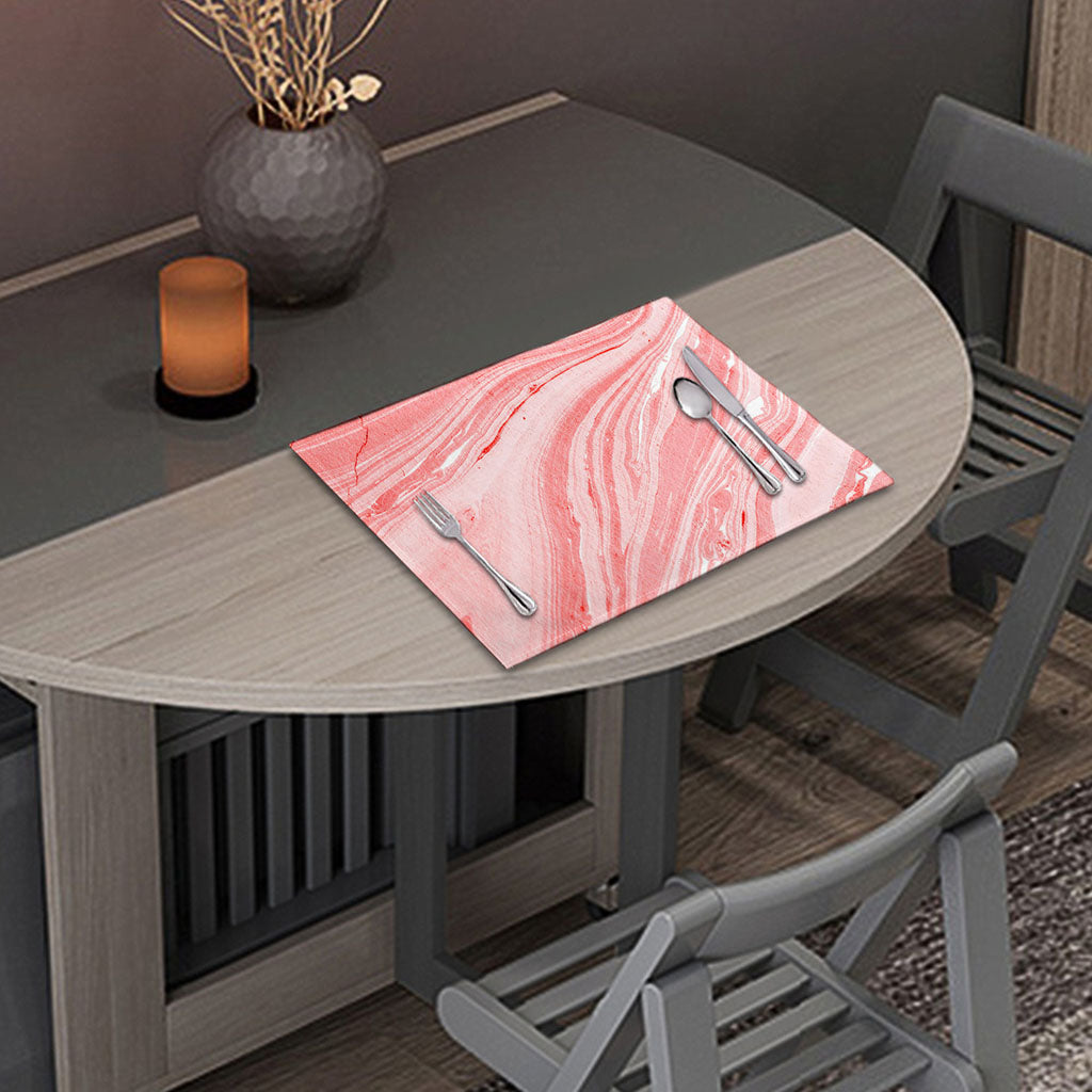 Pink Liquid Marble Print Placemat
