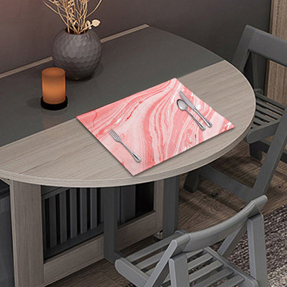 Pink Liquid Marble Print Placemat
