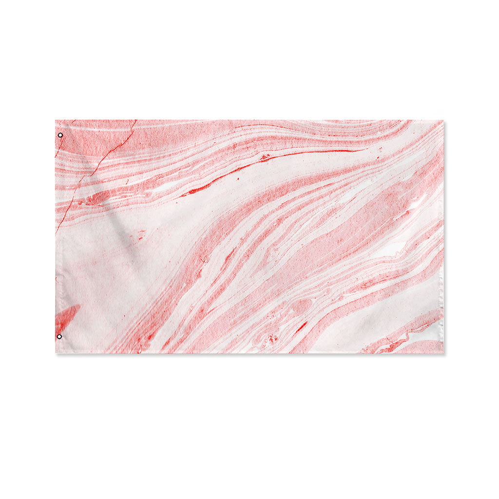 Pink Liquid Marble Print Polyester Flag