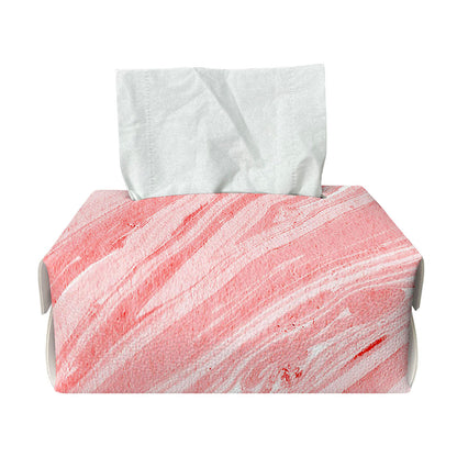 Pink Liquid Marble Print Rectangle Tissue Box Cover