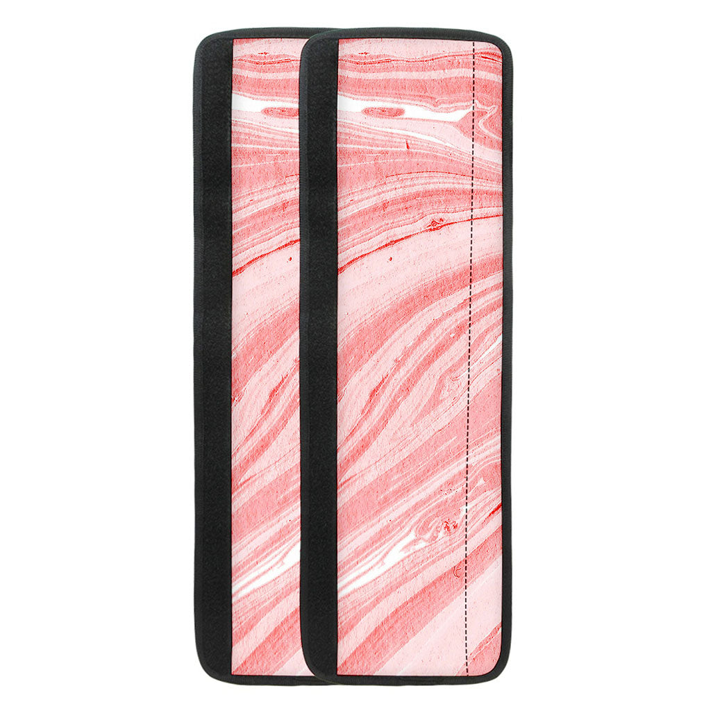 Pink Liquid Marble Print Refrigerator Handle Covers